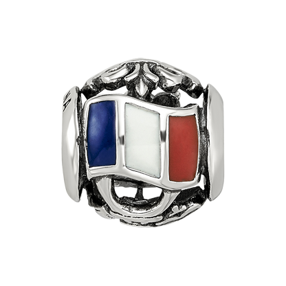 Sterling Silver Reflections Enameled French Theme Bead