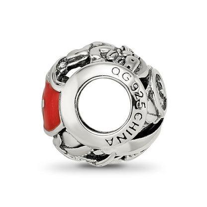 Sterling Silver Reflections Enameled Switzerland Theme Bead