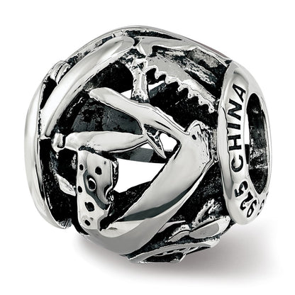 Sterling Silver Reflections Enameled Switzerland Theme Bead