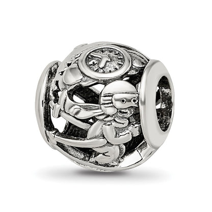Sterling Silver Reflections Enameled Switzerland Theme Bead