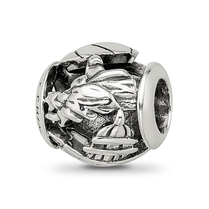Sterling Silver Reflections Enameled USA Theme Bead