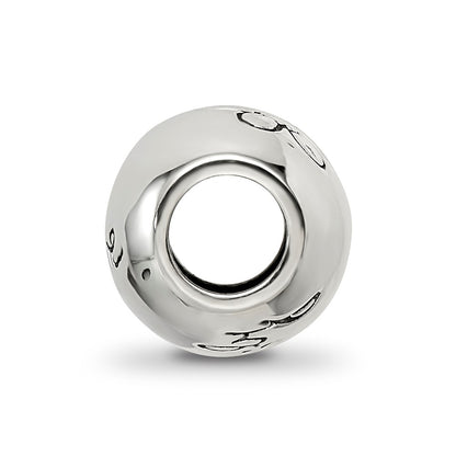 Sterling Silver Reflections Antiqued We Are Family Flower Bead