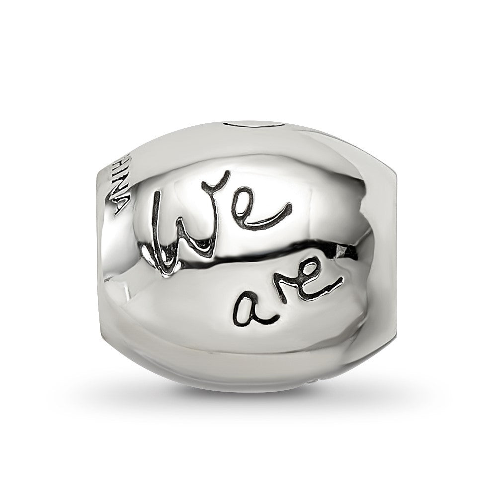 Sterling Silver Reflections Antiqued We Are Family Flower Bead