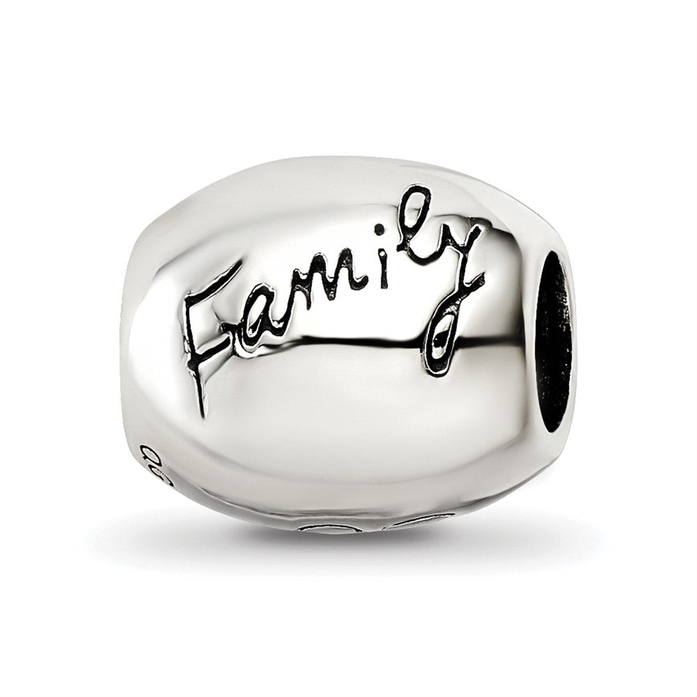 Sterling Silver Reflections Antiqued We Are Family Flower Bead