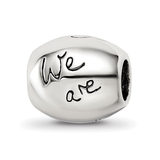 Sterling Silver Reflections Antiqued We Are Family Flower Bead