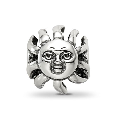 Sterling Silver Reflections Sun with A Face Bead