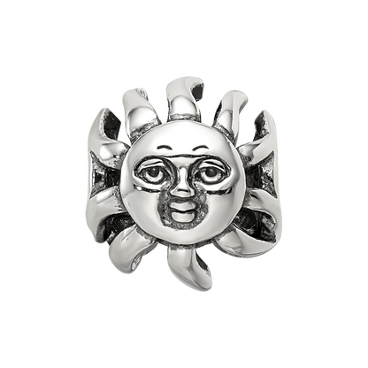 Sterling Silver Reflections Sun with A Face Bead