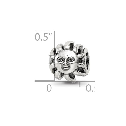 Sterling Silver Reflections Sun with A Face Bead