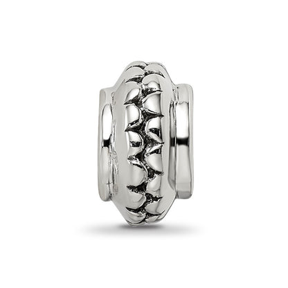 Sterling Silver Reflections Polished Grooved Gripper Bead