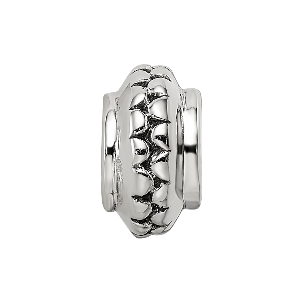 Sterling Silver Reflections Polished Grooved Gripper Bead
