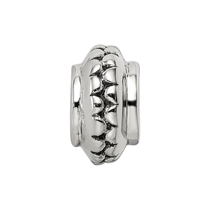 Sterling Silver Reflections Polished Grooved Gripper Bead