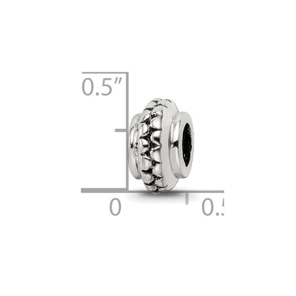Sterling Silver Reflections Polished Grooved Gripper Bead