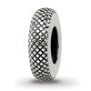 Sterling Silver Reflections Antiqued Textured Gripper Bead