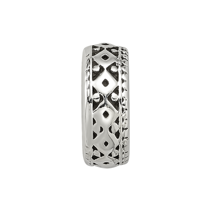 Sterling Silver Reflections Antiqued Bali Gripper Bead