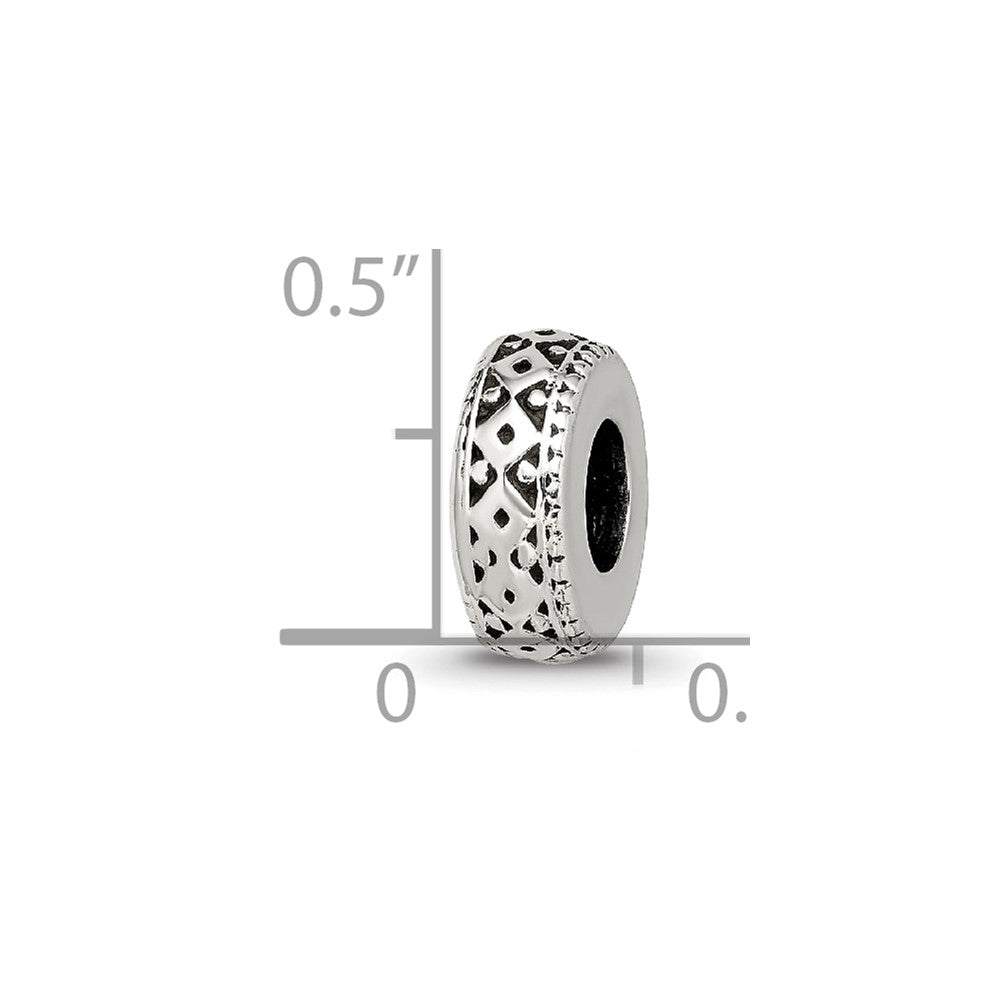 Sterling Silver Reflections Antiqued Bali Gripper Bead