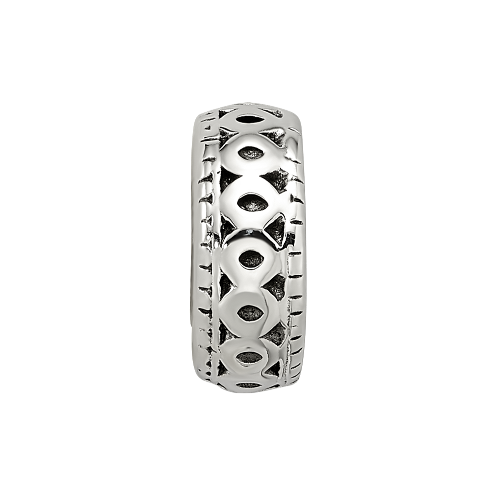 Sterling Silver Reflections Antiqued Bali Gripper Bead