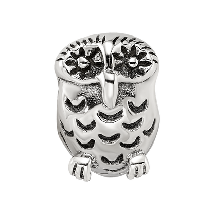 Sterling Silver Reflections Owl Bead
