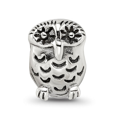 Sterling Silver Reflections Owl Bead