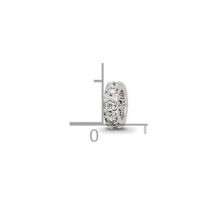Sterling Silver Reflections CZ Spacer Bead