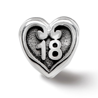 Sterling Silver Reflections 18 Heart Bead