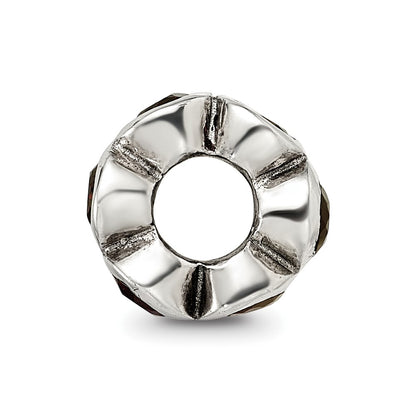 Sterling Silver Reflections Red CZ Bead