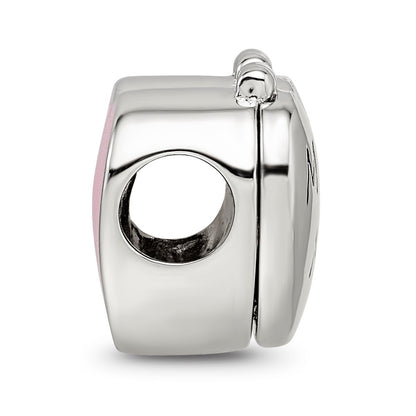 Sterling Silver Reflections Enamel Crystal Marry Me Heart Bead