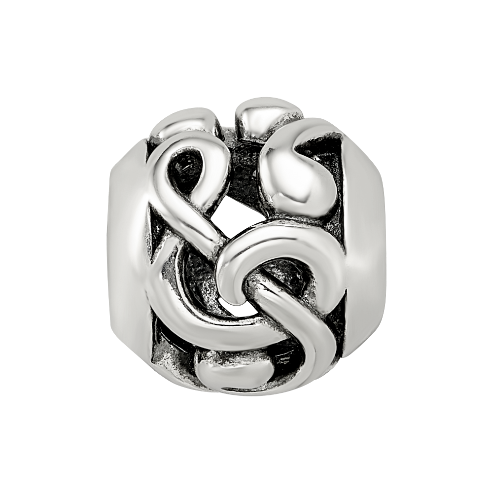 Sterling Silver Reflections Musical Notes Bead