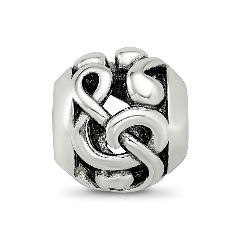 Sterling Silver Reflections Musical Notes Bead