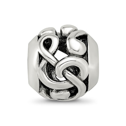 Sterling Silver Reflections Musical Notes Bead