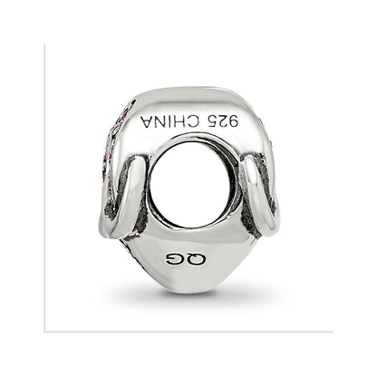 Sterling Silver Reflections Crystal Infinity Symbol in Heart Bead