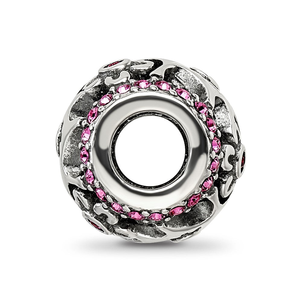 Sterling Silver Reflections Crystal Flowers Bead