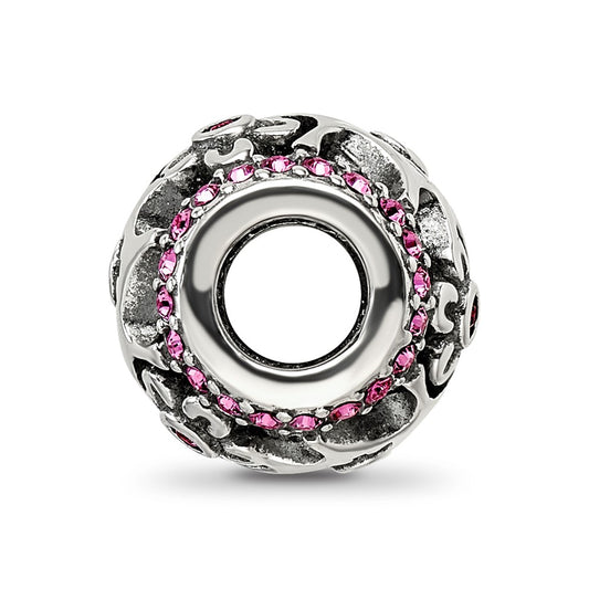 Sterling Silver Reflections Crystal Flowers Bead