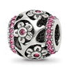 Sterling Silver Reflections Crystal Flowers Bead