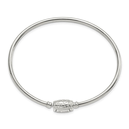 Sterling Silver Reflections Bangle with Silver Clasp Bead