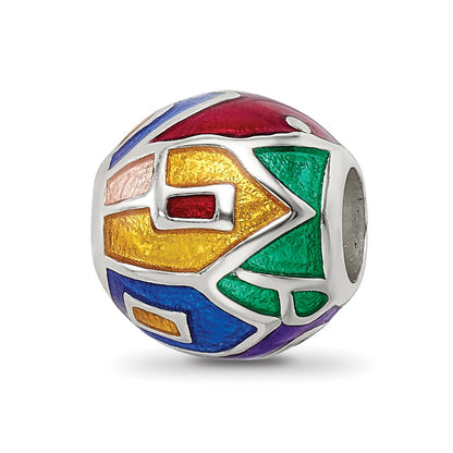Sterling Silver Reflections City Impressions Mexico Moasic Enamel Bead