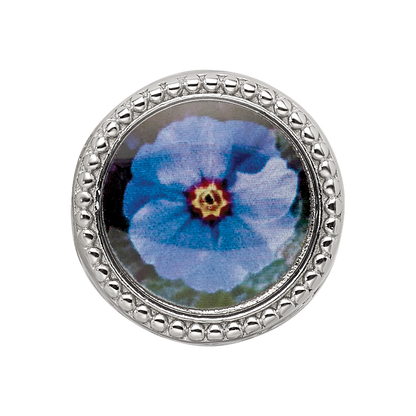 Sterling Silver Reflections Rhodium-plated February Flower Bead