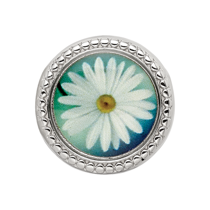 Sterling Silver Reflections Rhodium-plated April Flower Bead