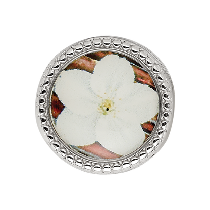 Sterling Silver Reflections Rhodium-plated May Flower Bead