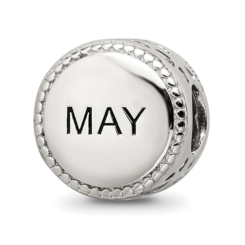 Sterling Silver Reflections Rhodium-plated May Flower Bead