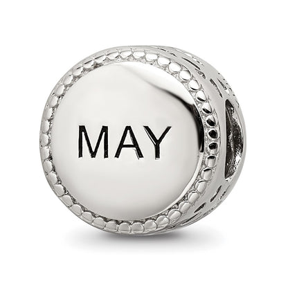 Sterling Silver Reflections Rhodium-plated May Flower Bead