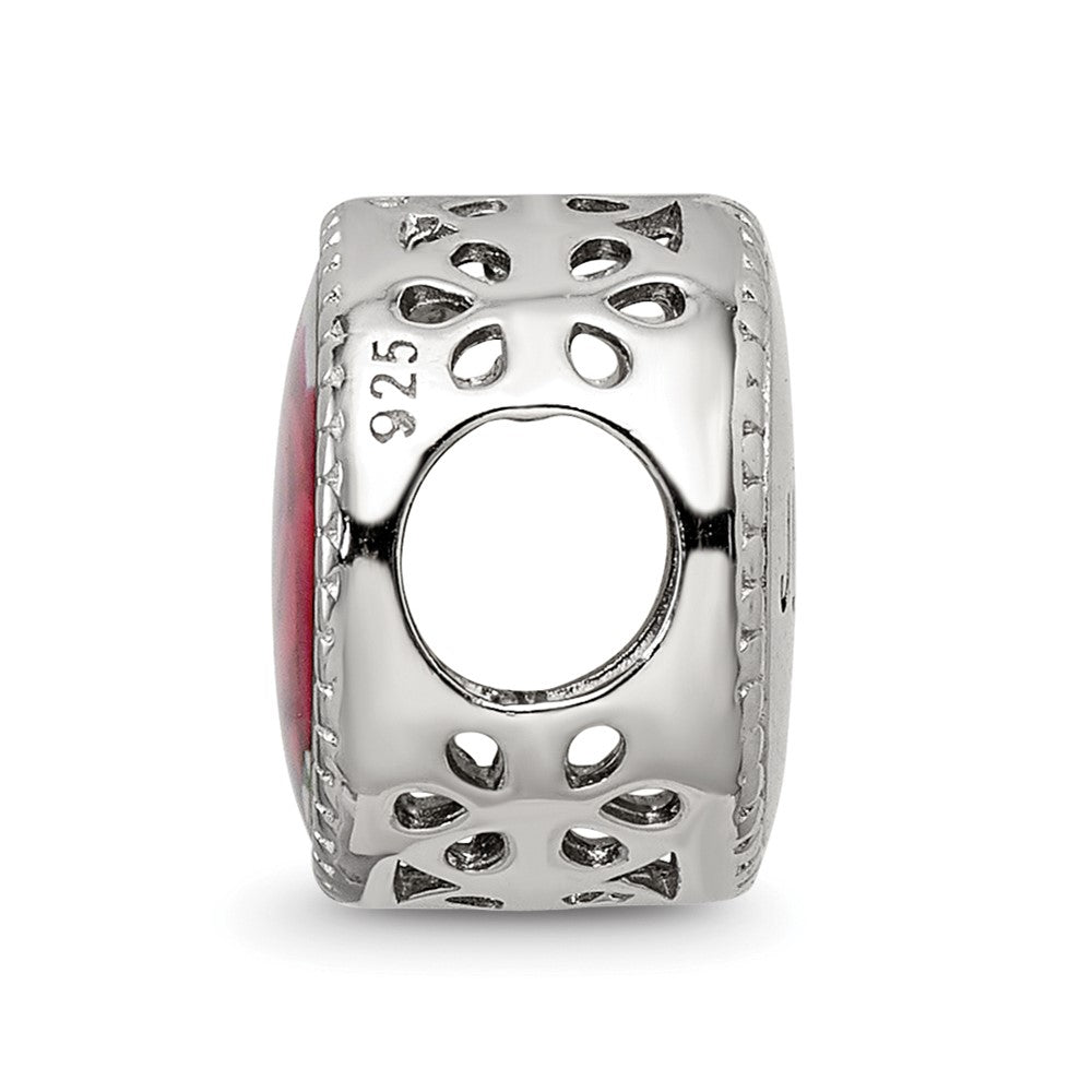 Sterling Silver Reflections Rhodium-plated June Flower Bead