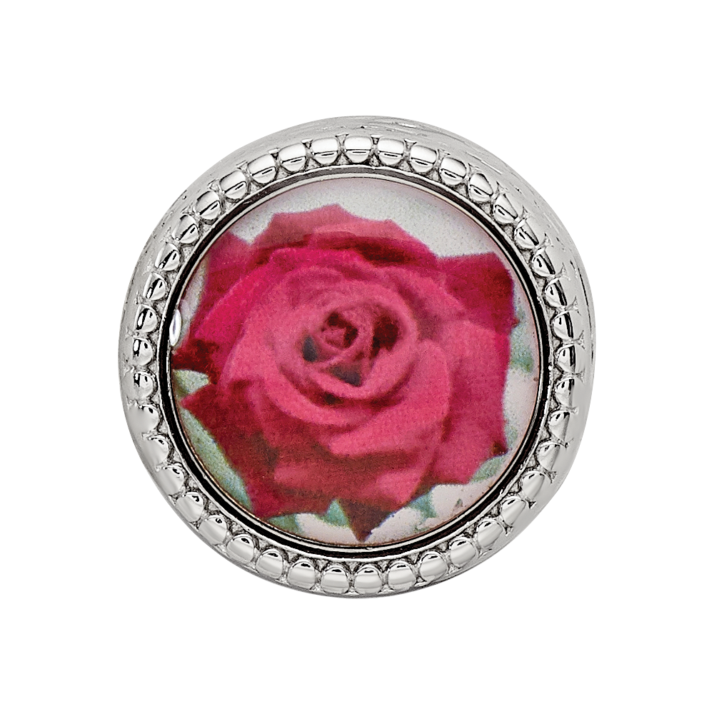 Sterling Silver Reflections Rhodium-plated June Flower Bead