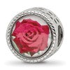 Sterling Silver Reflections Rhodium-plated June Flower Bead