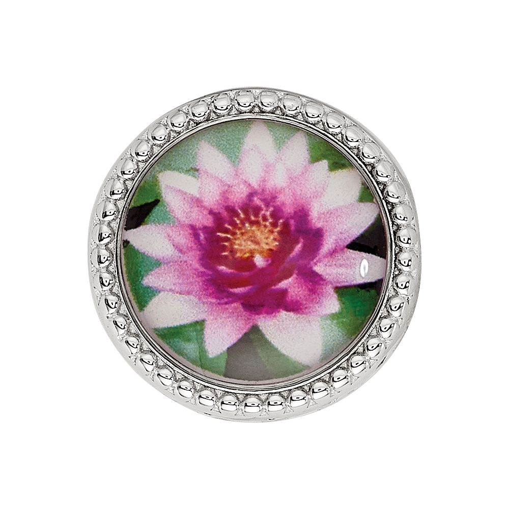 Sterling Silver Reflections Rhodium-plated July Flower Bead