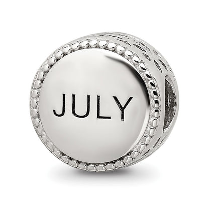 Sterling Silver Reflections Rhodium-plated July Flower Bead