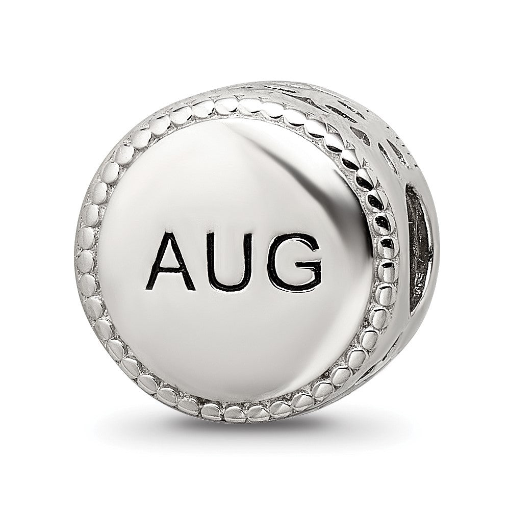 Sterling Silver Reflections Rhodium-plated August Flower Bead