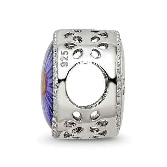 Sterling Silver Reflections Rhodium-plated September Flower Bead