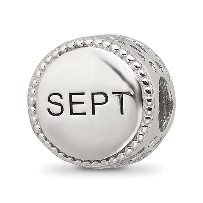 Sterling Silver Reflections Rhodium-plated September Flower Bead