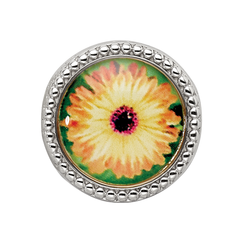 Sterling Silver Reflections Rhodium-plated October Flower Bead