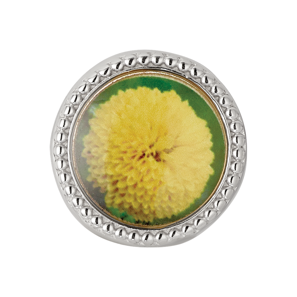 Sterling Silver Reflections Rhodium-plated November Flower Bead